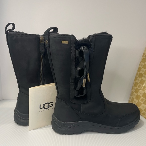 UGG SUVI WATERPROOF COLD RATED -32C/-26F SUEDE BOOTS BLACK US 6 /UK 4.5/EU 37 - Picture 6 of 15